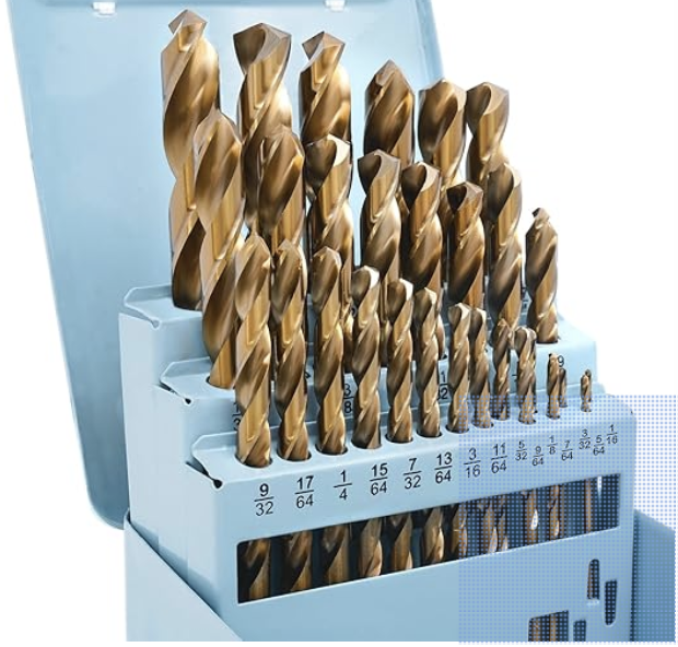 29-Piece M35 Cobalt Drill Bit Set with Index Box