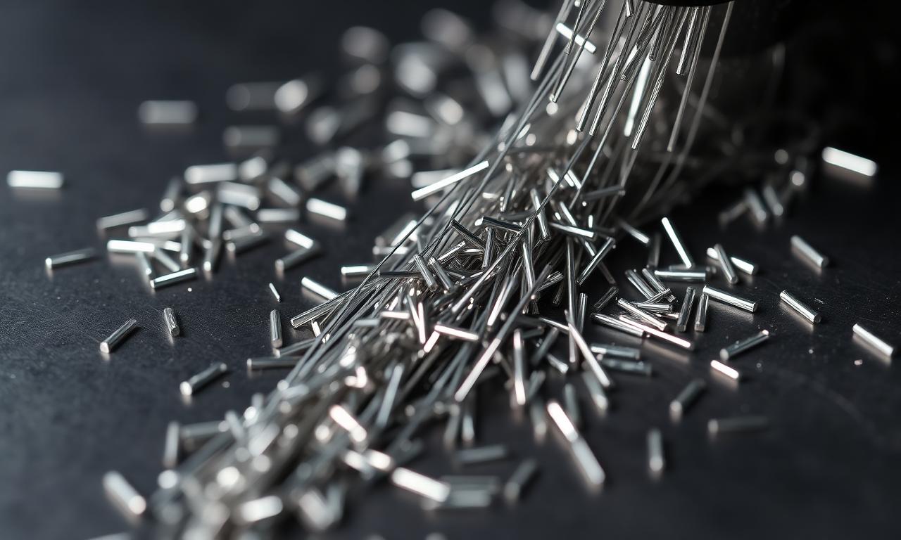 Long stringy 316 stainless chips after CNC milling — classic gummy-chip signature