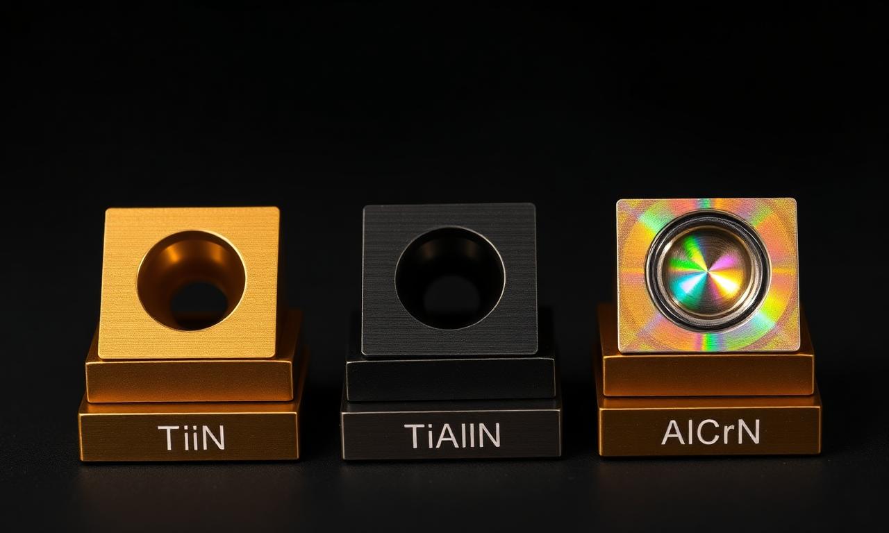 Comparison of TiN, TiAlN and AlCrN carbide insert coatings